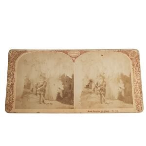 Jack Frost in His Glory Winter Scenery Underwood Genre Stereoview Antique 1800